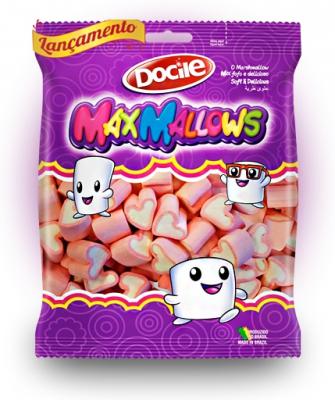 Маршмеллоу MAXMALLOWS сердечки с клубничным вкусом 250 грамм